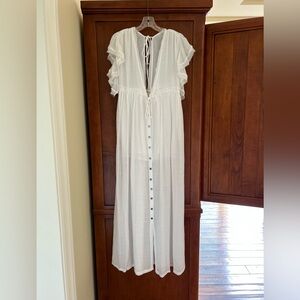 White maxi dress/cover up
